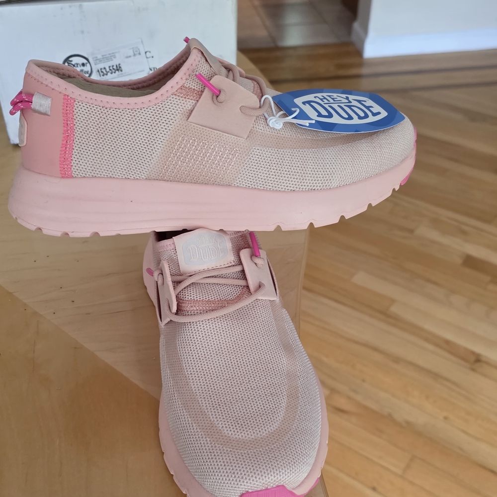 Hey Dude Kids Pink Slip-On Sneakers